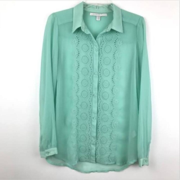 LC Lauren Conrad Tops - 🔥Teal Blouse🔥